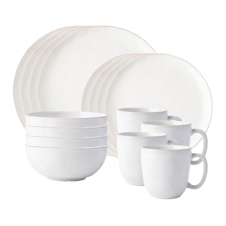 Puro Coupe 16pc Place Setting - Whitewash