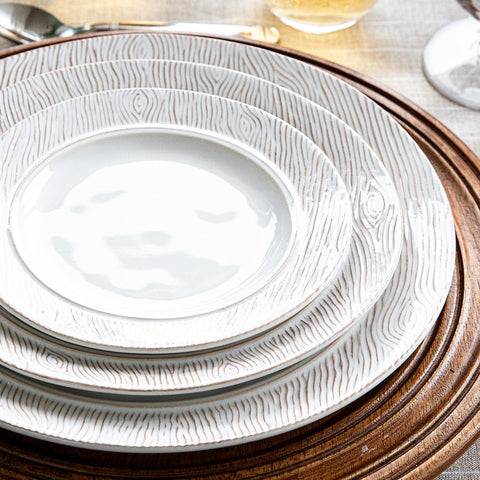 Blenheim Oak Dinner Plate - Whitewash