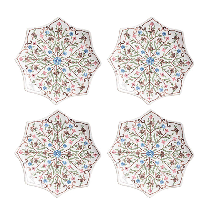 Villa Seville Scalloped Side/Cocktail Plate Set/4 - Chambray