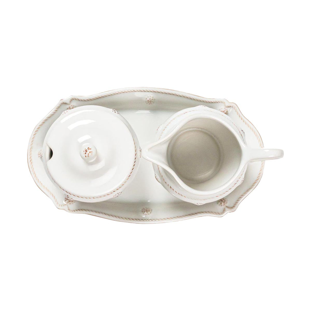 Berry &amp; Thread Sugar and Creamer Set/3pc - Whitewash