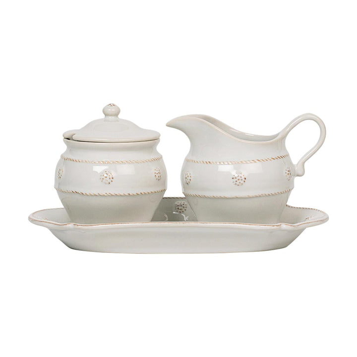 Berry &amp; Thread Sugar and Creamer Set/3pc - Whitewash