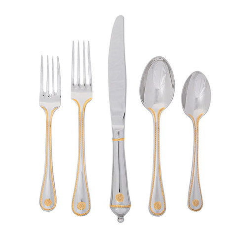 Berry & Thread 20pc Place Setting - Polished with Gold