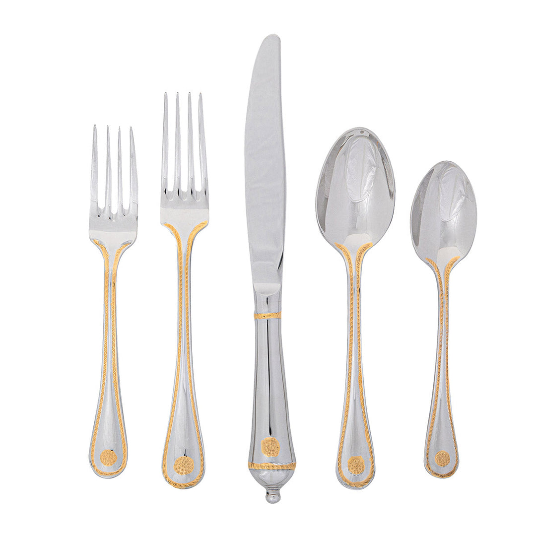 Berry &amp; Thread 20pc Place Setting - Polished with Gold
