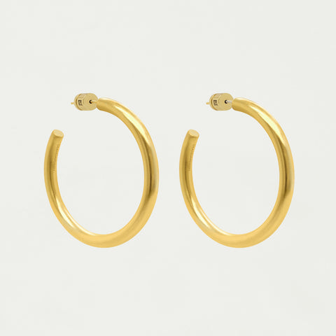 Midi Dune Hoops - Gold