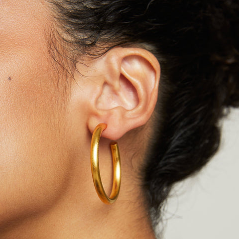 Midi Dune Hoops - Gold