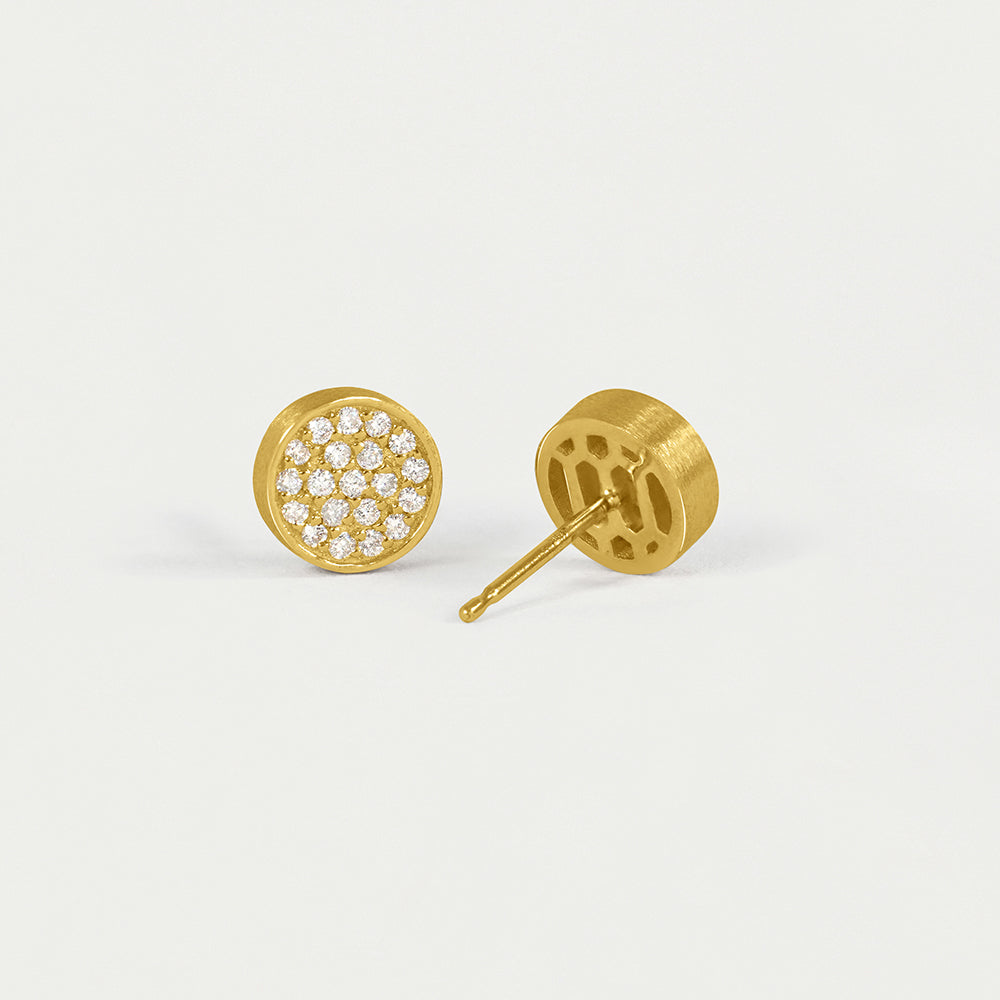 14K Gold Signature Diamond Studs - Gold