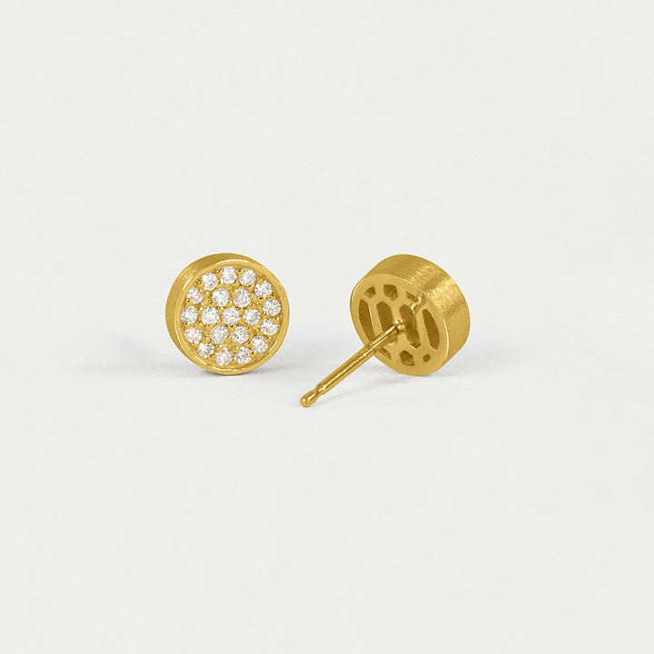 14K Gold Signature Diamond Studs - Gold