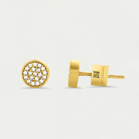 Signature Pavé Knockout Studs - Gold