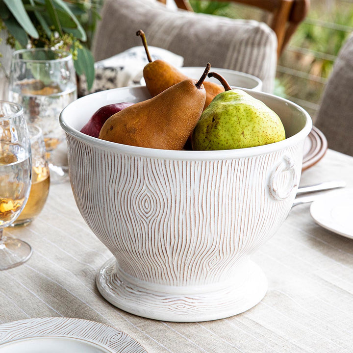 Blenheim Oak 9" Cachepot - Whitewash