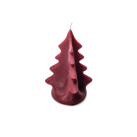 Beeswax Tree Candle — Red