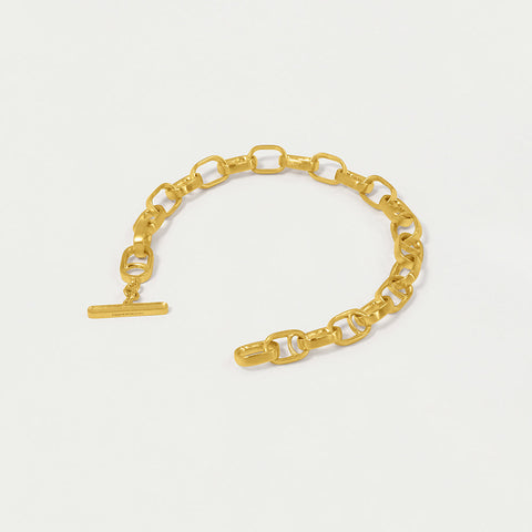 Manhattan Chain Link Statement Bracelet - Gold