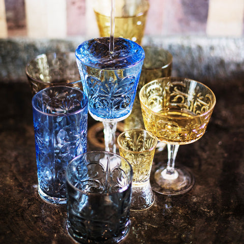 Vietri Contessa Assorted Water Glasses - Set of 4