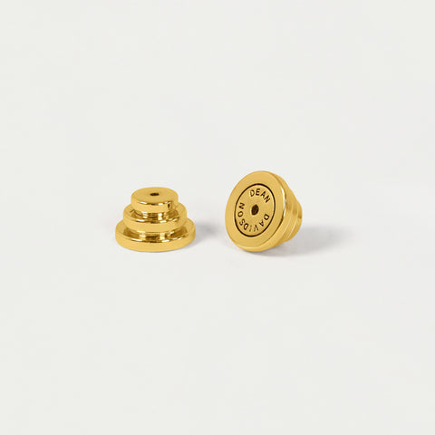 Signature Midi Knockout Studs - Gold / Midnight Blue