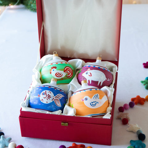 Campagna Assorted Ornaments - Set of 4