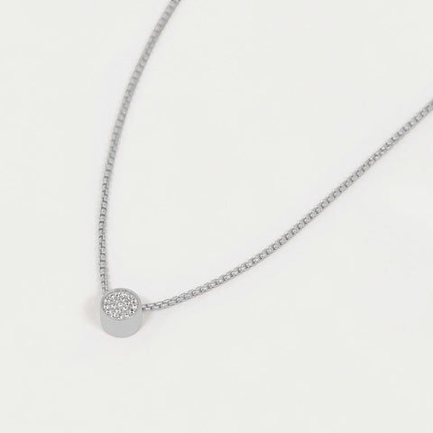 Signature Pavé Knockout Pendant - Silver