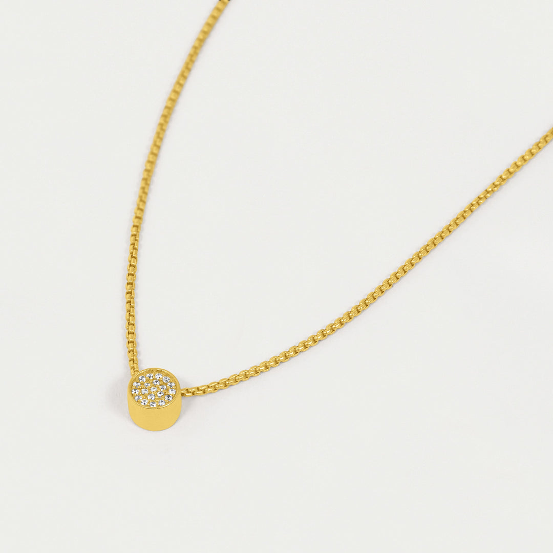 Signature Pavé Knockout Pendant - Gold