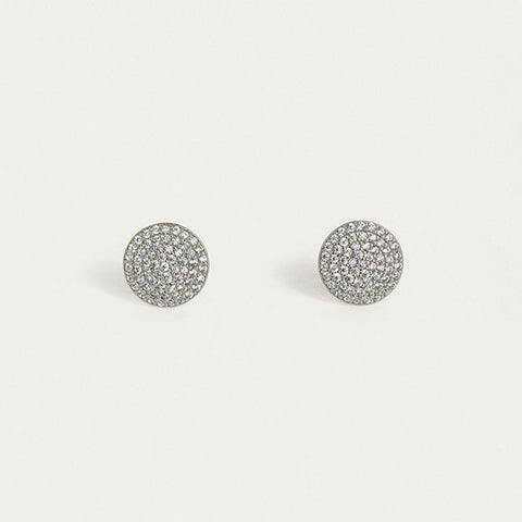 Petit Pavé Cluster Studs - Silver