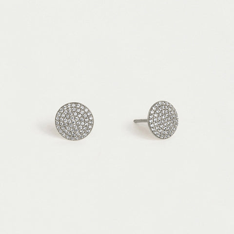 Petit Pavé Cluster Studs - Silver