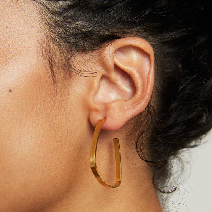 Small Square Hoops - Gold