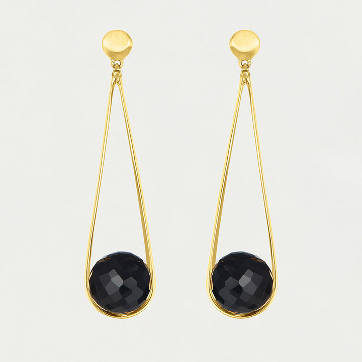 Ipanema Earrings - Gold / Black Onyx