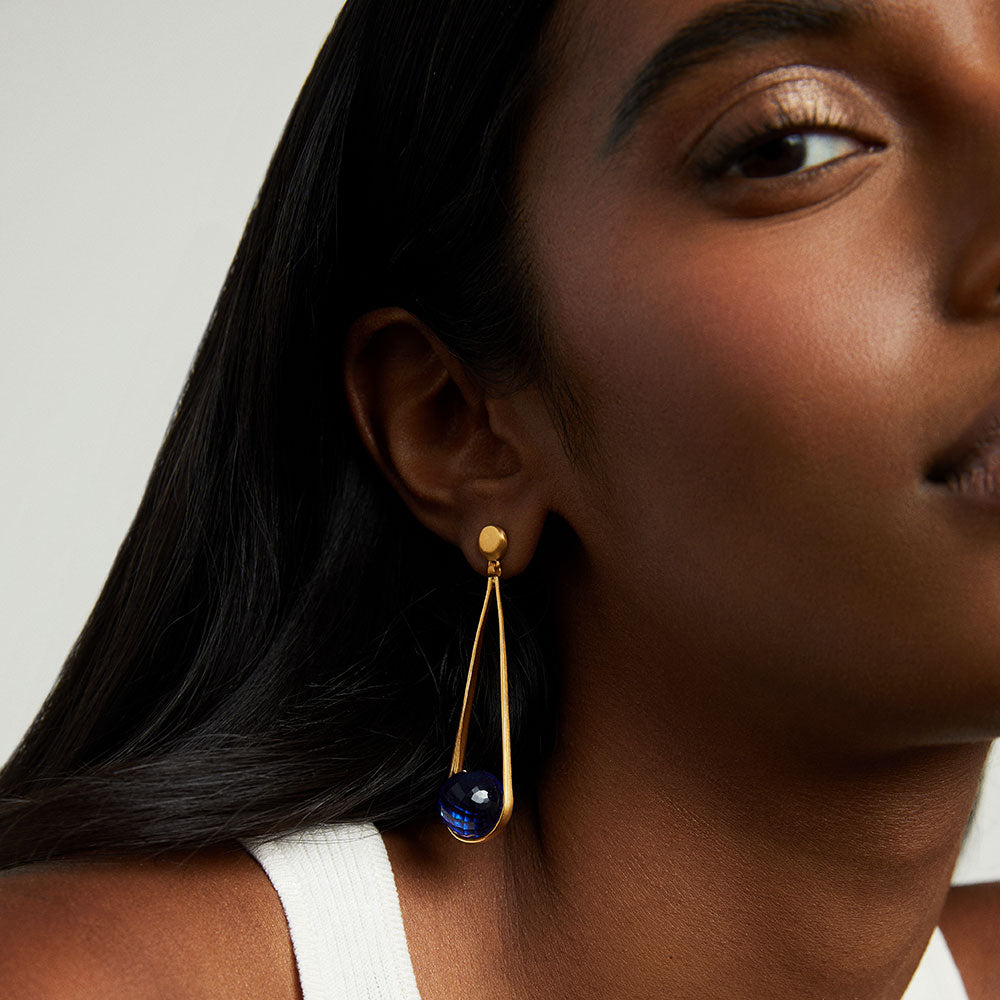 Ipanema Earrings - Gold / Midnight Blue