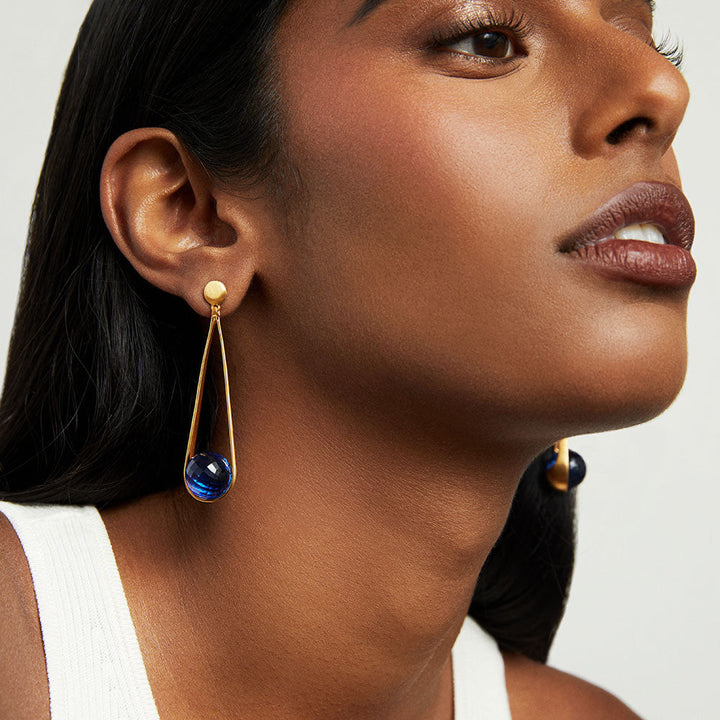 Ipanema Earrings - Gold / Midnight Blue