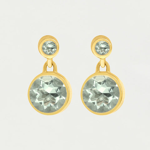Signature Droplet Earrings - Gold / Amethyst