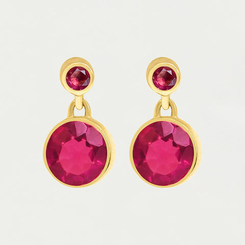 Signature Droplet Earrings - Gold / Rock Rose
