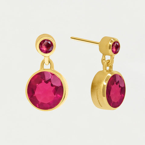 Signature Droplet Earrings - Gold / Rock Rose