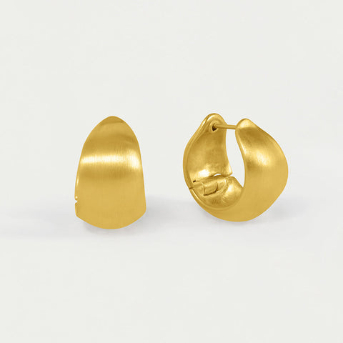 Flow Huggie Hoop Earrings - Gold