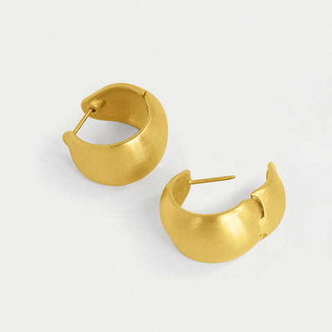 Flow Huggie Hoop Earrings - Gold