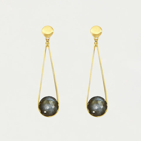 Mini Ipanema Earrings - Gold / Labradorite