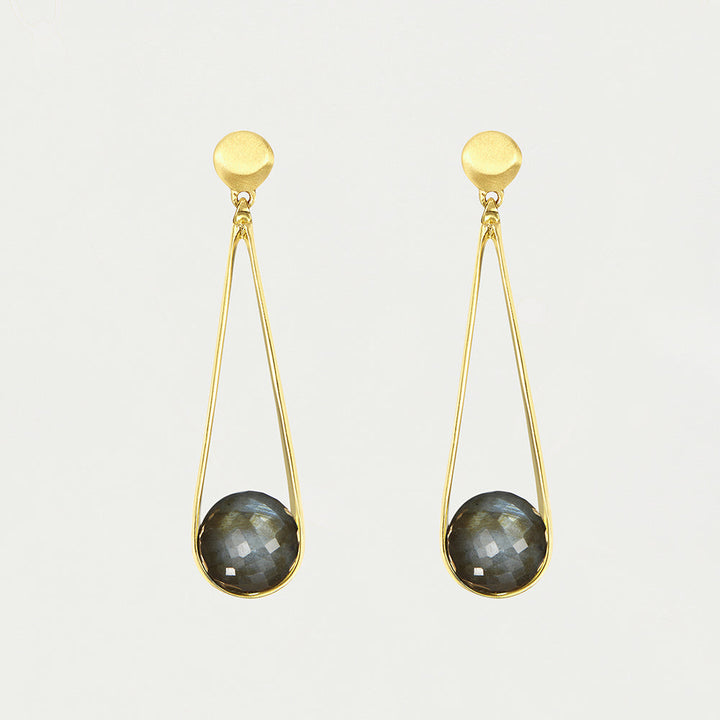 Mini Ipanema Earrings - Gold / Labradorite