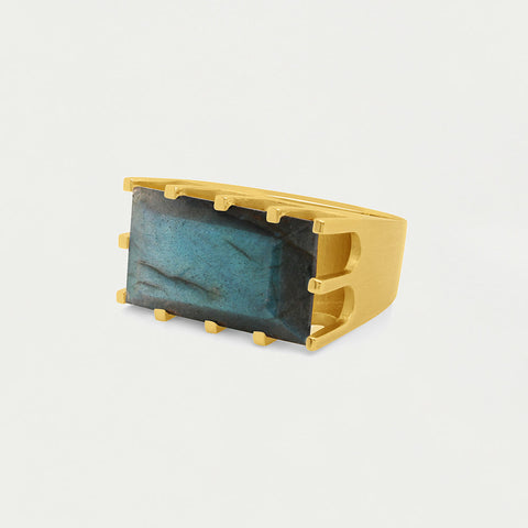 Castle Ring - Gold / Labradorite