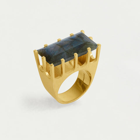 Castle Ring - Gold / Labradorite