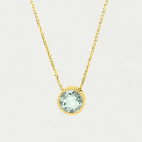 Signature Knockout Pendant - Gold / Green Amethyst