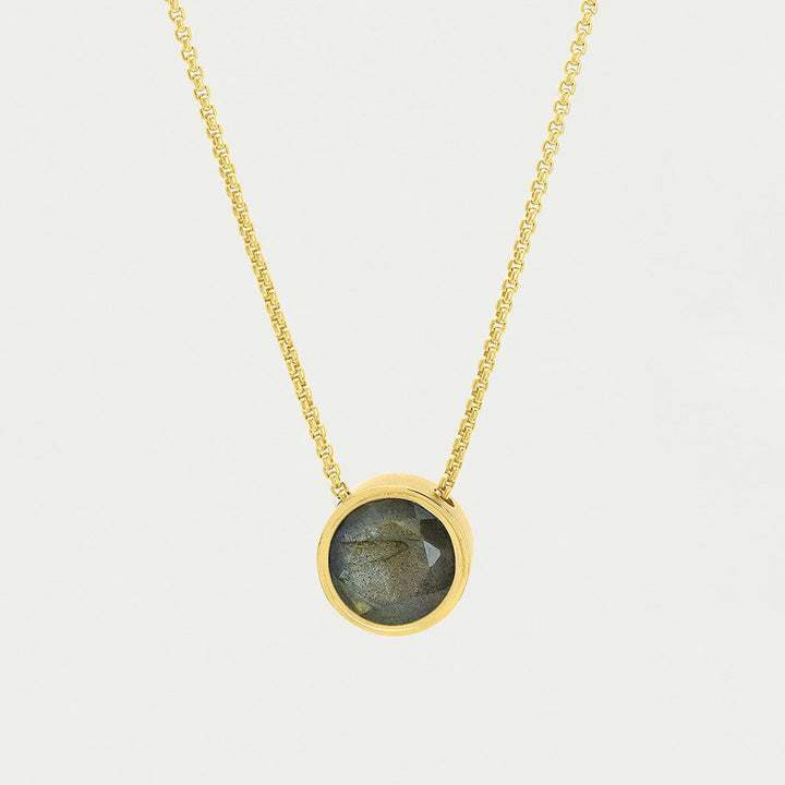 Signature Knockout Pendant - Gold / Labradorite