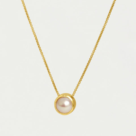 Signature Knockout Pendant - Gold / Pearl