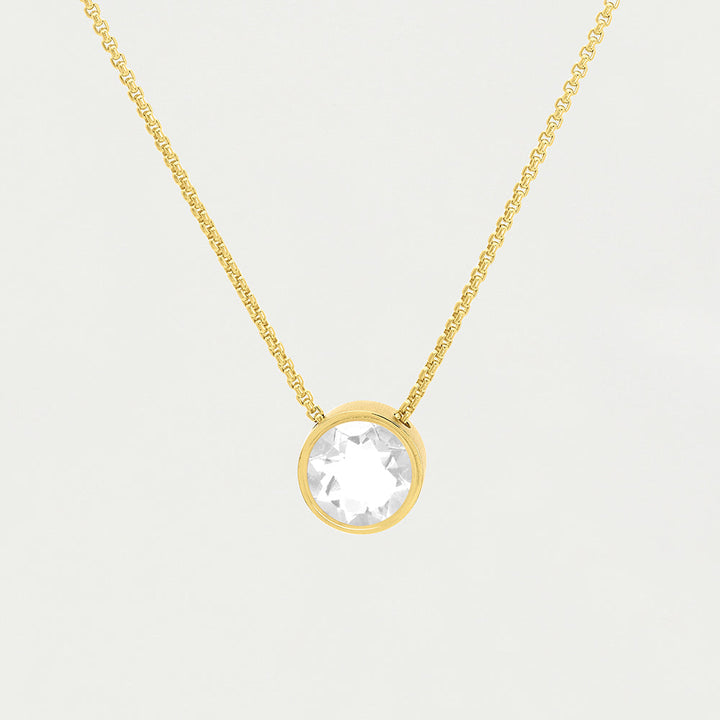 Signature Midi Knockout Pendant - Gold / Crystal Quartz