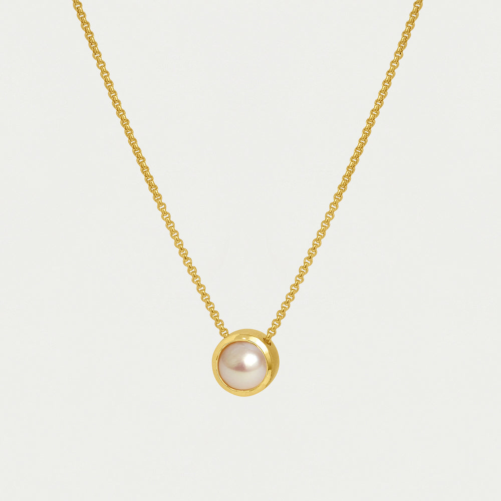 Signature Midi Knockout Pendant - Gold / Pearl