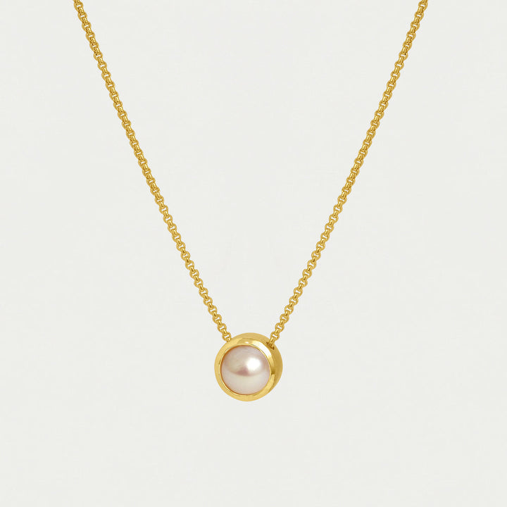 Signature Midi Knockout Pendant - Gold / Pearl