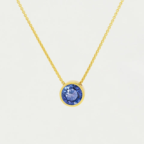 Signature Midi Knockout Pendant - Gold / Midnight Blue