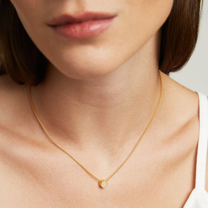 Signature Pavé Knockout Pendant - Gold