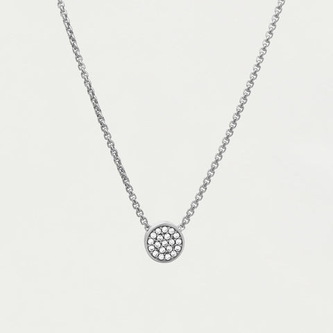 Signature Pavé Knockout Pendant - Silver