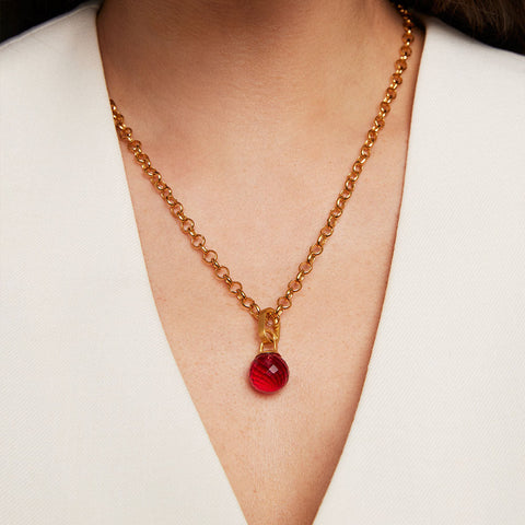Manhattan Gemstone Pendant Necklace - Rock Rose