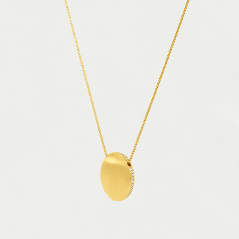 Petit Pavé Pendant - Gold