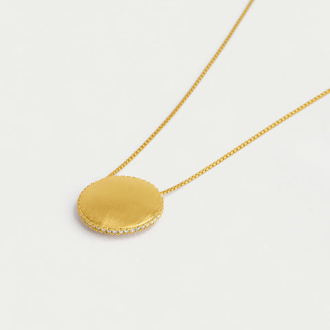 Petit Pavé Pendant - Gold