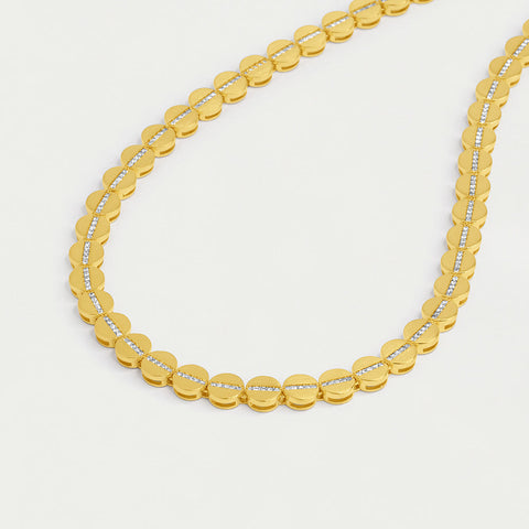 Petit Pavé Necklace - Gold