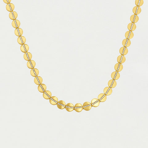 Petit Pavé Necklace - Gold
