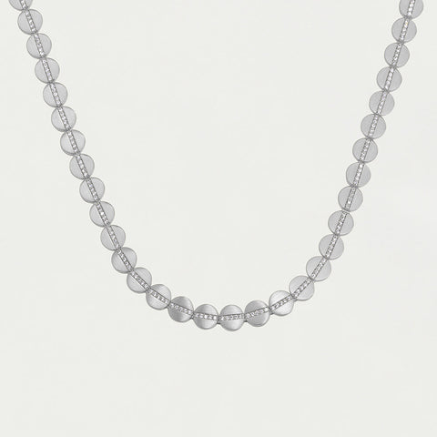 Petit Pavé Necklace - Silver